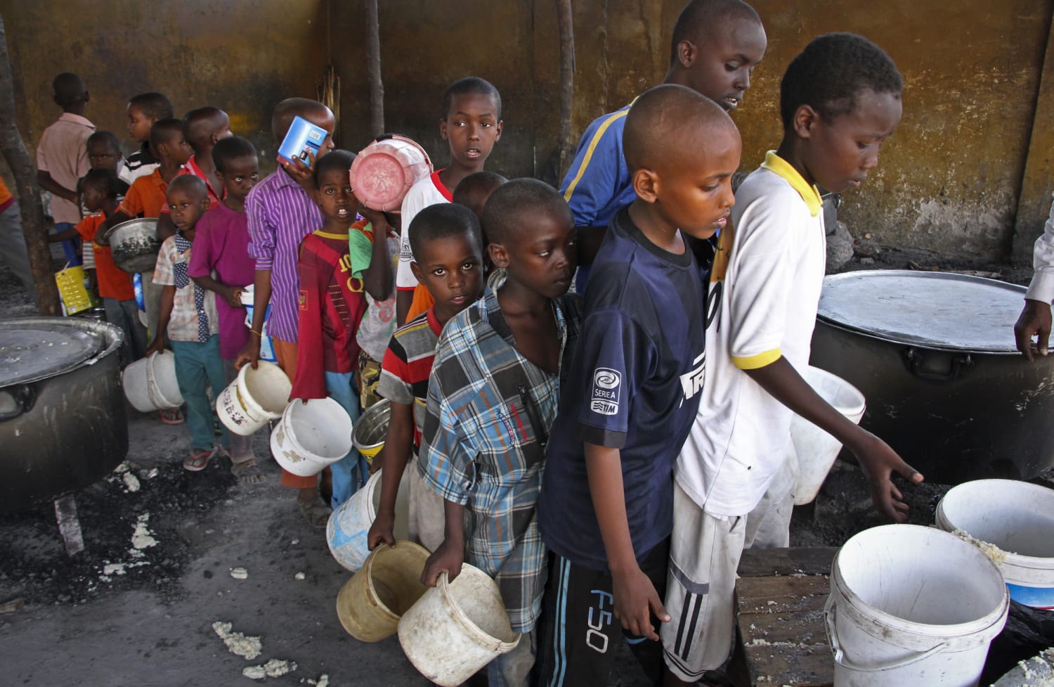 Community members and children in Mozambique